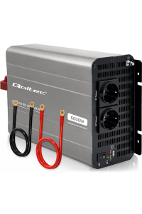 Qoltec Przetwornica napięcia MS Wave | 12V na 230V | 3000/6000W | USB | Kompatybilna z LiFePO4 GEL AGM Obrázok pre Qoltec Przetwornica napięcia MS Wave | 12V na 230V | 3000/6000W | USB | Kompatybilna z LiFePO4 GEL AGM