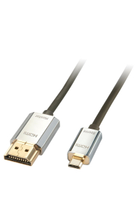 Obrázok pre Lindy 41678 HDMI kabel 3 m HDMI Typ A (standardní) HDMI Typ D (micro) Černá, Chrom, Zlato
