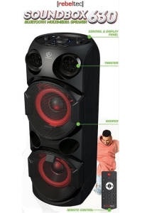 Obrázok pre Rebeltec SoundBox 630 Přenosný stereofonní reproduktor Bluetooth černý, 70 W RMS