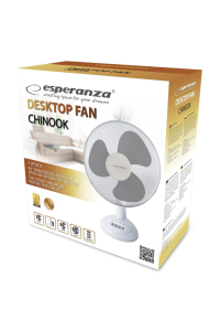 Obrázok pre Esperanza EHF003WE, stolní ventilátor 12'', bílo-šedý