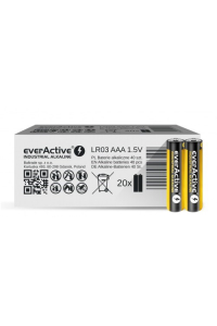 Alkalické baterie AAA / LR03 everActive Industrial - 40 kusů Obrázok pre Alkalické baterie AAA / LR03 everActive Industrial - 40 kusů