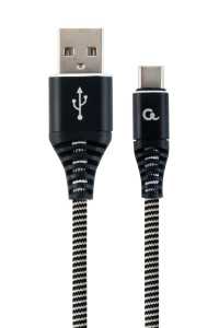Gembird CC-USB2B-AMCM-2M-BW USB kabel USB 2.0 USB A USB C Černá, Bílá Obrázok pre Gembird CC-USB2B-AMCM-2M-BW USB kabel USB 2.0 USB A USB C Černá, Bílá