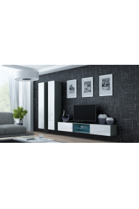 Cama VIGO 19 SZ/BI skřínka do obývacího pokoje Kombinace úložišť Obrázok pre Cama VIGO 19 SZ/BI skřínka do obývacího pokoje Kombinace úložišť