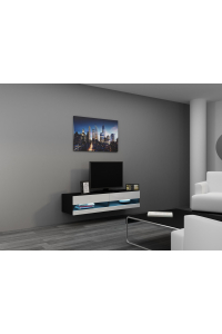 Cama RTVVIGO140N c/b televizní stolek/nábytek k multimediálnímu vybavení 2 police/polic Obrázok pre Cama RTVVIGO140N c/b televizní stolek/nábytek k multimediálnímu vybavení 2 police/polic