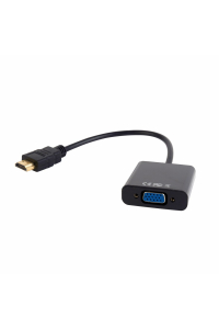 Obrázok pre Gembird A-HDMI-VGA-03 adaptér k video kabelům 0,15 m HDMI Typ A (standardní) VGA (D-Sub) Černá
