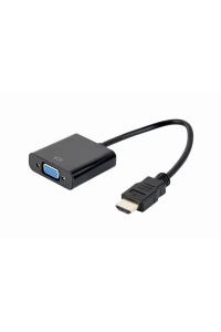 Obrázok pre Gembird A-HDMI-VGA-04 adaptér k video kabelům 0,15 m VGA (D-Sub) HDMI Typ A (standardní) Černá