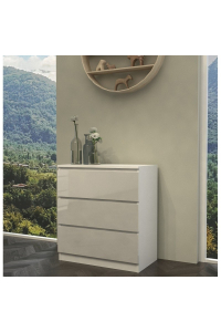Obrázok pre Topeshop M3 BIEL POŁYSK komoda