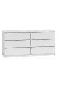 Topeshop M6 140 BIEL 2X3 komoda Obrázok pre Topeshop M6 140 BIEL 2X3 komoda