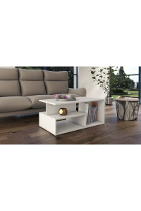 Topeshop PRIMA BIEL konferenční/odkládací stolek Konferenční stolek Volný tvar 1 noha/nohy Obrázok pre Topeshop PRIMA BIEL konferenční/odkládací stolek Konferenční stolek Volný tvar 1 noha/nohy
