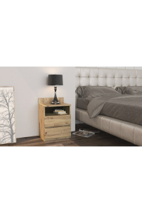 Obrázok pre Topeshop M1 ARTISAN noční stolek 2 zásuvka/zásuvek Dub
