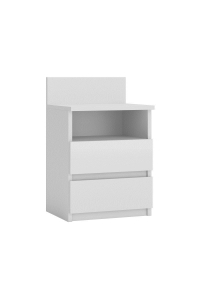 Obrázok pre Topeshop M1 BIEL MAT noční stolek 2 zásuvka/zásuvek Bílá