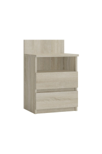 Obrázok pre Topeshop M1 SONOMA MAT noční stolek 2 zásuvka/zásuvek Dub