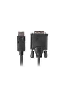 Lanberg CA-DPDV-10CU-0018-BK adaptér k video kabelům 1,8 m DisplayPort DVI-D Černá Obrázok pre Lanberg CA-DPDV-10CU-0018-BK adaptér k video kabelům 1,8 m DisplayPort DVI-D Černá
