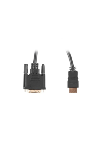 Lanberg CA-HDDV-20CU-0030-BK adaptér k video kabelům 3 m HDMI Typ A (standardní) DVI-D Černá Obrázok pre Lanberg CA-HDDV-20CU-0030-BK adaptér k video kabelům 3 m HDMI Typ A (standardní) DVI-D Černá