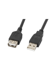 Lanberg CA-USBE-10CC-0007-BK USB kabel USB 2.0 0,7 m USB A Černá Obrázok pre Lanberg CA-USBE-10CC-0007-BK USB kabel USB 2.0 0,7 m USB A Černá