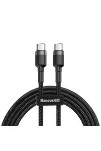 Kabel USB-C PD Baseus Cafule PD 2.0 QC 3.0 60W 1m (černý/šedý) Obrázok pre Kabel USB-C PD Baseus Cafule PD 2.0 QC 3.0 60W 1m (černý/šedý)