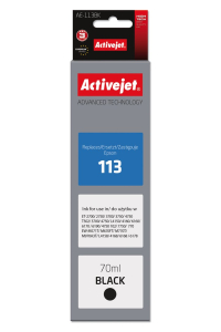 Obrázok pre Activejet AE-113Bk Ink (náhradní inkoust Epson 113 C13T06B140; Supreme; 70 ml; černý)
