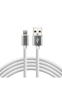 Obrázok pre everActive USB Lightning kabel 1 m - bílý, silikonový, podpora rychlého nabíjení, 2,4 A - CBS-1IW