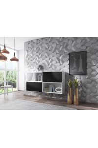 Cama ROCO15 BI/BI/CZ skřínka do obývacího pokoje Kombinace úložišť Obrázok pre Cama ROCO15 BI/BI/CZ skřínka do obývacího pokoje Kombinace úložišť