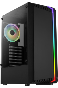 Počítačová skříň Aerocool Bionic Midi Tower Černá Obrázok pre Počítačová skříň Aerocool Bionic Midi Tower Černá