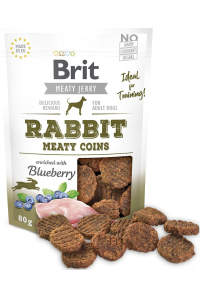 BRIT Meat Jerky Coins Rabbit - pamlsek pro psa - 80g Obrázok pre BRIT Meat Jerky Coins Rabbit - pamlsek pro psa - 80g