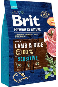 Obrázok pre BRIT Premium by Nature Sensitive Lamb with rice - suché krmivo pro psy - 3 kg