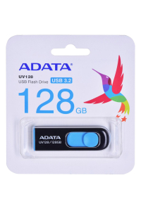 ADATA DashDrive UV128 128GB USB paměť USB Typ-A 3.2 Gen 1 (3.1 Gen 1) Černá, Modrá Obrázok pre ADATA DashDrive UV128 128GB USB paměť USB Typ-A 3.2 Gen 1 (3.1 Gen 1) Černá, Modrá