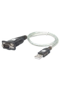 Obrázok pre Techly IDATA USB-SER-2T Kabel Průhledná 0,45 m USB Typ-A DB-9