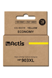 Obrázok pre Actis Inkoust KH-903YR (náhrada za HP 903XL T6M11AE; standardní; 12 ml; žlutý) - nový čip