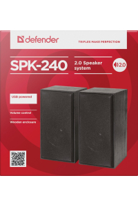 Obrázok pre Defender SPK-240 reproduktor Černá Kabel 6 W