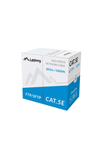 Obrázok pre LANBERG CABLE FTP CAT.5E 305M CU WIRE GREY