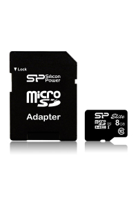 Silicon Power Elite 8GB microSDHC UHS-I paměť flash Třída 10 Obrázok pre Silicon Power Elite 8GB microSDHC UHS-I paměť flash Třída 10