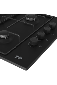 Obrázok pre Beko HIBG64120SB varná deska Černá Vestavěné 60 cm Plynový 4 zóna/zón