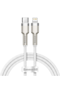 Kabel USB-C do Lightning Baseus Cafule White, Power Delivery, 20W, 1m bílá Obrázok pre Kabel USB-C do Lightning Baseus Cafule White, Power Delivery, 20W, 1m bílá