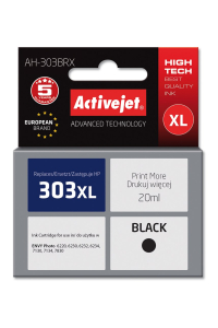 Obrázok pre Activejet AH-303BRX Inkoust (náhradní inkoust HP 303XL T6N04AE; Premium; 20 ml; černý)