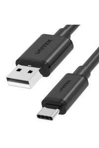UNITEK USB KABEL USB-A - USB-C 25CM, Y-C480BK Obrázok pre UNITEK USB KABEL USB-A - USB-C 25CM, Y-C480BK