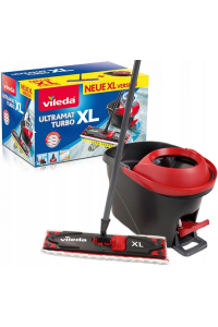 Obrázok pre Vileda Ultramat Turbo XL mop Suché a mokré Mikrovlákno Černá, Červená