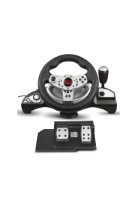NanoRS RS700 herní ovladač Černá, Stříbrná USB Volant Analogový/digitální Android, Nintendo Switch, PC, PlayStation 4, Playstation 3, Xbox One Obrázok pre NanoRS RS700 herní ovladač Černá, Stříbrná USB Volant Analogový/digitální Android, Nintendo Switch, PC, PlayStation 4, Playstation 3, Xbox One