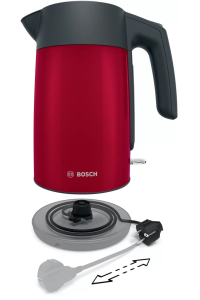 Rychlovarná konvice Bosch TWK 7L464, 2400 W, 1,7 l červená Obrázok pre Rychlovarná konvice Bosch TWK 7L464, 2400 W, 1,7 l červená