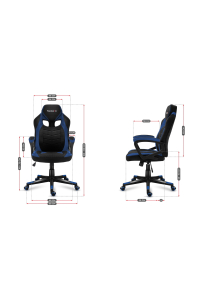 Obrázok pre Huzaro FORCE 2.5 BLUE MESH Herní křeslo Síťová židle Černá, Modrá
