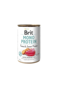 Mokré krmivo pro psy BRIT MONO PROTEIN Tuňák se sladkými bramborami 400 g Obrázok pre Mokré krmivo pro psy BRIT MONO PROTEIN Tuňák se sladkými bramborami 400 g