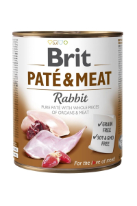 Mokré krmivo pro psy BRIT PATÉ & MEAT Králík 800 g Obrázok pre Mokré krmivo pro psy BRIT PATÉ & MEAT Králík 800 g