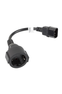Obrázok pre Lanberg CA-C14E-10CC-0018-BK napájecí kabel Černá C14 rozdvojovač