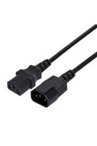 Obrázok pre Gembird PC-189-VDE napájecí kabel Černá 1,8 m C14 rozdvojovač