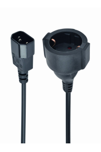 Obrázok pre Gembird PC-SFC14M-01 napájecí adaptér IEC320 C14 -> SCHUKO (F) na 15 cm kabelu