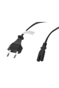 Obrázok pre Lanberg CA-C7CA-10CC-0018-BK napájecí kabel Černá 1,8 m C7 rozdvojovač CEE7/16