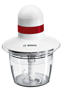 Obrázok pre Bosch MMRP1000 elektrický kuchyňský sekáček 0,8 l 400 W Červená, Průhledná, Bílá