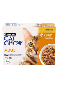 Obrázok pre PURINA Cat Chow Chicken, Zucchini - vlhké krmivo pro kočky - 10x85 g