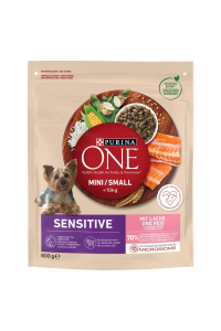 Obrázok pre PURINA One Mini/Small Sensitive Salmon, rice - suché krmivo pro psy - 800 g