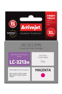 Obrázok pre Activejet AB-3213MN inkoust do tiskárny Brother, Brother LC3213M náhradní; Supreme; 7 ml; magenta